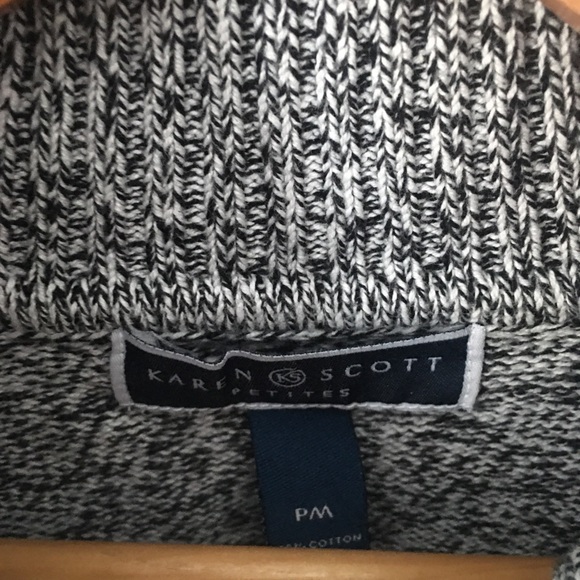 Karen Scott Gray Heathered sweater - Picture 4 of 6